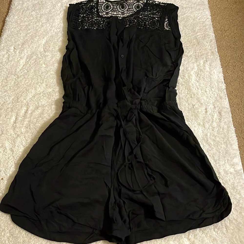 Black shirt jumpsuit